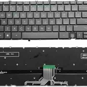 HP Envy x360 13-inch BD Series Backlit Keyboard Silver Frame, US Layout, grey