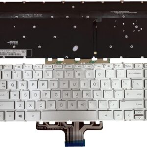 Laptop Replacement US Layout with Backlight Keyboard for HP Pavilion X360 14-DV 14-DW 14-DV0003TX 14-dw 14-dw1000 14t-dw000 14t-dw100 14-dv 14-dv0000 14-dv1000 14-DW0052TU L96526-001 Silver