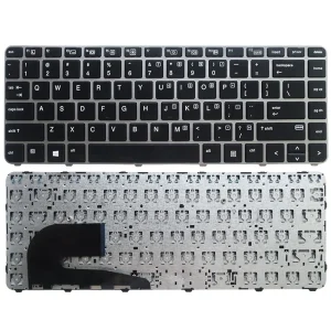 HP EliteBook 840 G3 Keyboard Replacement Backlit Keyboard (US Layout, Black Keys, Silver Frame Option)