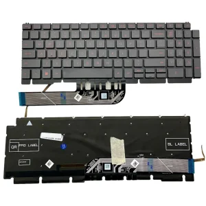 Backlit US Layout Keyboard with Red Keys for Dell G15 5510, 5511, 5515