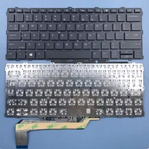 HP EliteBook x360 1030 G2 Keyboard Replacement Non-Backlit Keyboard (US Layout, Black Keys, Silver Frame)